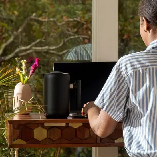 Fellow 24oz Clara French Press Coffee Maker Matte Black: Stainless Steel, Manual, Permanent Screen Filter, 24 oz Capacity image {6}