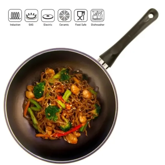 TECHEF Art - 12" Nonstick Wok/Stir-Fry Pan image {2}