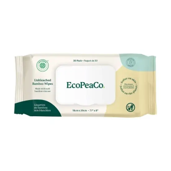 EcoPeaCo. Unbleached Baby Wipes Made with Soft Bamboo Viscose & 99% Water image {14}