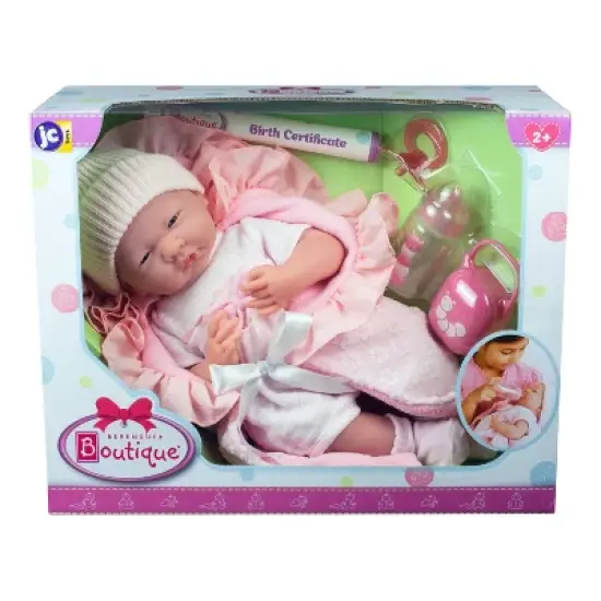JC Toys La Newborn 15.5" Doll - Pink Deluxe Boutique Gift Set image {4}