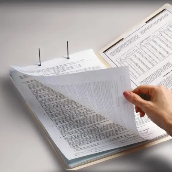 Smead End Tab Fastener File Folder, Shelf-Master  Reinforced Straight-Cut Tab, 2 Fasteners, Letter Size, Manila, 50 per Box (34115) image {11}