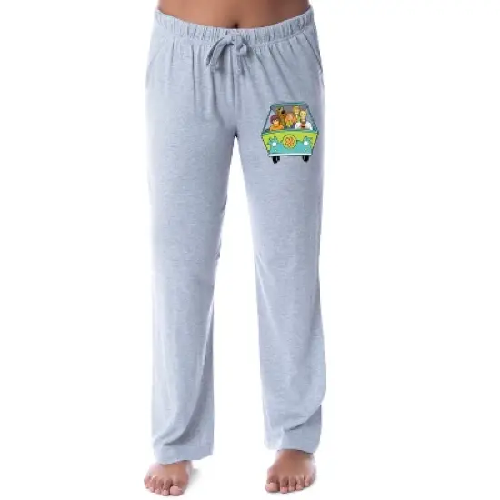 Scooby-Doo Womens' Mystery Machine Shaggy Velma Fred Daphne Pajama Pants Grey image {3}