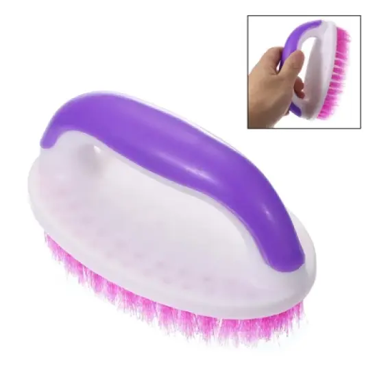 Unique Bargains Plastic Shoe Carpet Floor Cleaning D Handle Laundry Scrub Brushes 2 Pcs image {2}