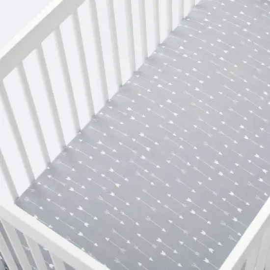 Fitted Crib Sheet Arrows - Cloud Island&trade; Gray image {2}