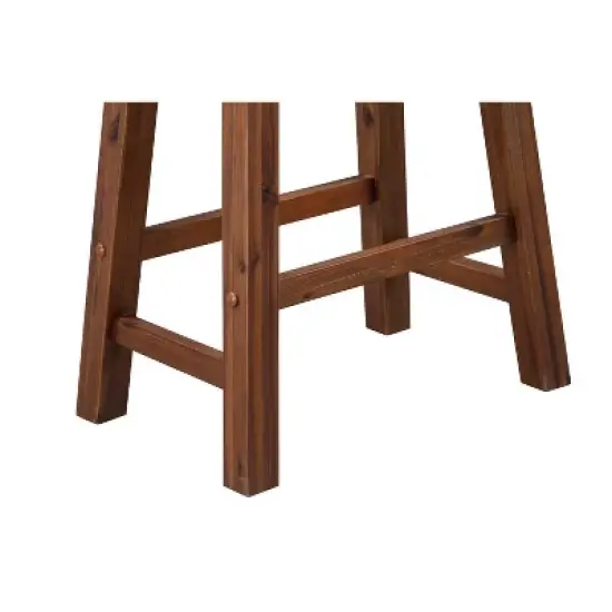 3pc Rectangular Brittany Bar Height Dining Set Wire Brushed Finish Chestnut - Boraam image {9}