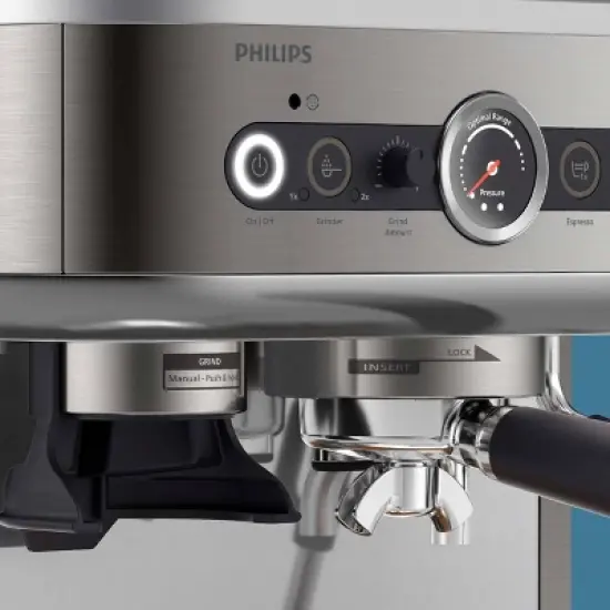Philips Barista Brew Semi-Automatic Espresso Machine with Milk Frother, Stainless Steel: 2-Year Warranty, 1350W, Dishwasher-Safe Parts image {3}