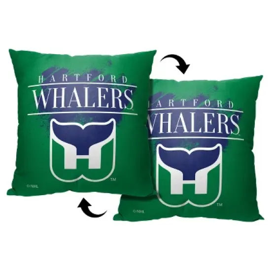 NHL Hartford Whalers Vintage Burst Printed Throw Pillow image {1}