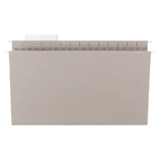 Smead TUFF  Hanging File Folder with Easy Slide  Tab,1/3-Cut Sliding Tab,  Legal Size, Steel Gray, 18 per Box (64093) image {2}