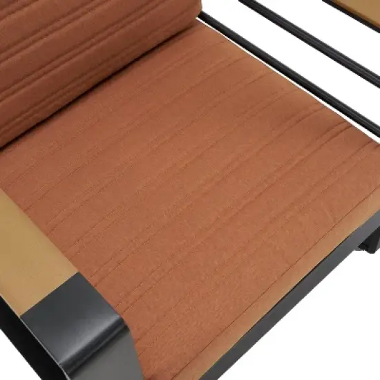 Christopher Knight Home Giovanna Outdoor Aluminum and Faux Wood Club Chair (Set of 2) image {8}