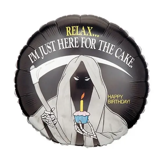 Spooktacular Birthday Fun! LOONBALLOON Grim Reaper Balloons (Over-the-Hill, 2 Pack) image {1}