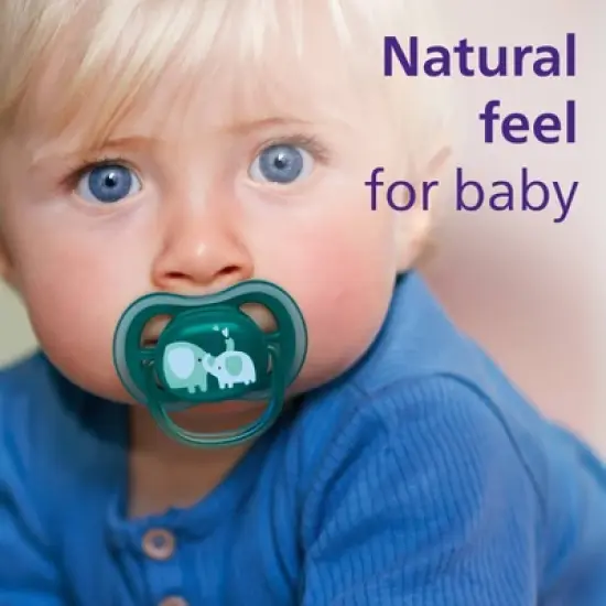 Avent Philips Ultra Air Pacifier 18 Months+ - Opal Elephant/Blue Hello - 4pk image {8}