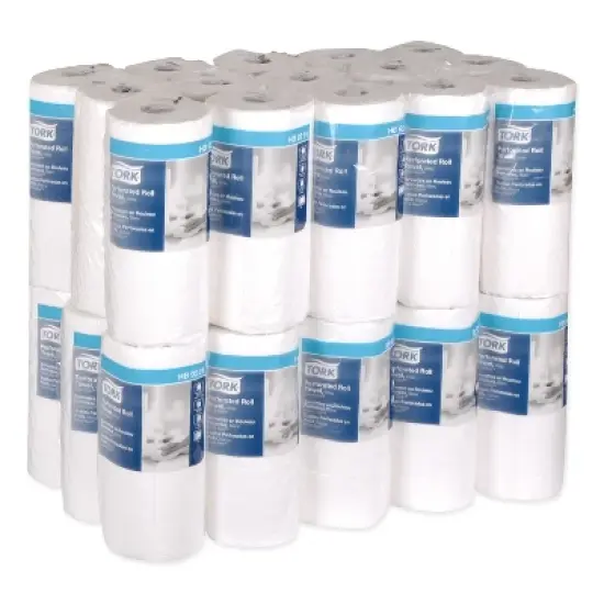 Tork Handi-Size Perforated Kitchen Roll Towel, 2-Ply, 11 x 6.75, White, 120/Roll, 30/Carton image {7}