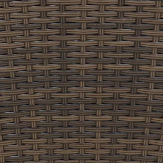 Sunnydaze Modern Decorative Standing Square Polyrattan Planter Containers - Brown - 2-Pack image {3}