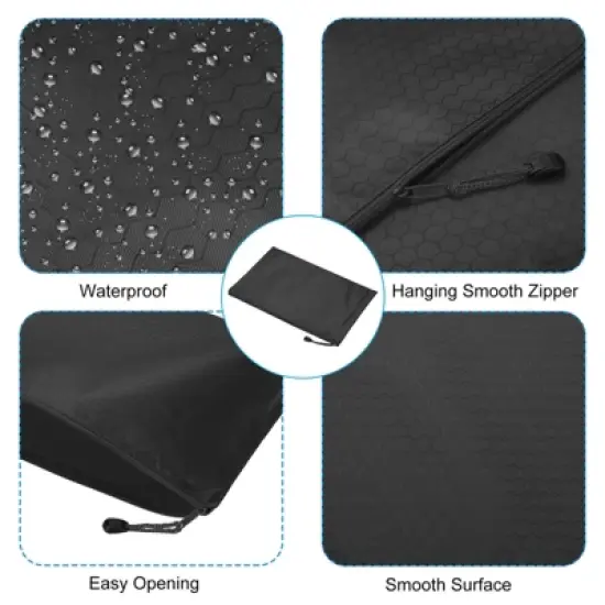 Unique Bargains Office Waterproof Oxford Cloth Zipper File Bags 5 Pcs image {3}