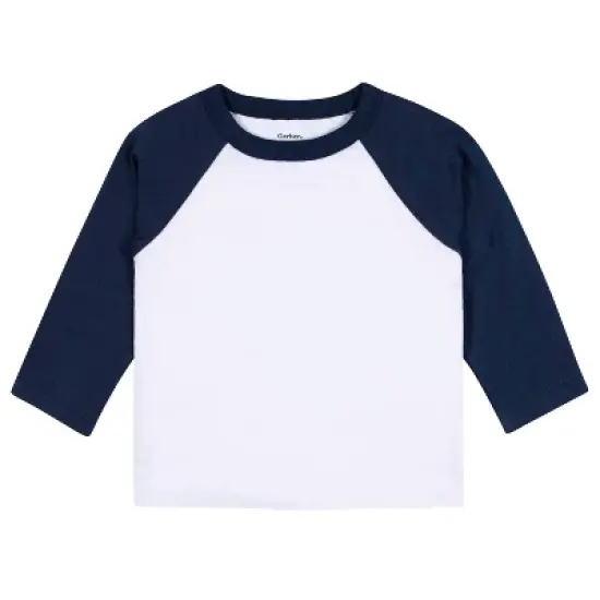 Gerber Baby and Toddler Boys' Long Sleeve Baseball Raglan Tees, 3-Pack image {2}