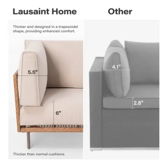 LAUSAINT HOME 10-Piece Wicker Patio Conversation Set image {3}