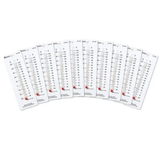 Learning Resources Student Thermometers Classroom Supplies Homeschool Set of 10 Ages 8plus: Glass & Plastic, Teaching Aid image {5}