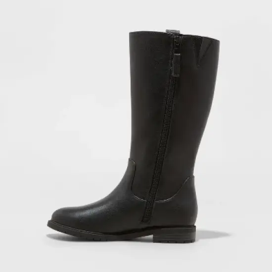 Girls' Ryleigh Riding Boots - Cat & Jack&trade; Black image {1}
