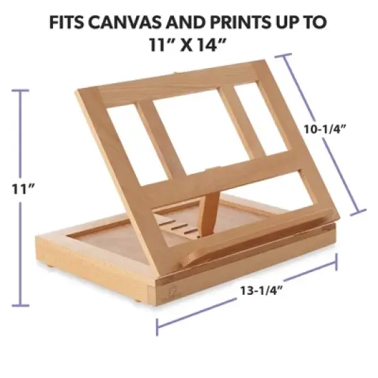 7 Elements Wooden Tabletop Art Easel with Palette and Storage Drawer image {5}
