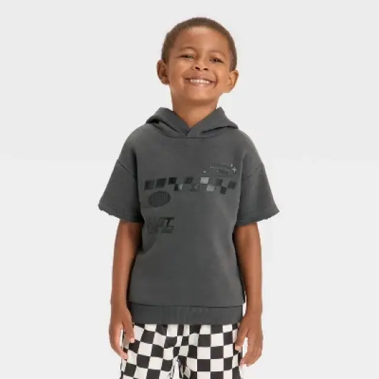 Grayson Mini Toddler Boys' Racing Hoodie T-Shirt - Gray image {3}