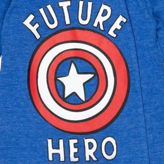 Marvel Avengers Hulk Captain America Spider-Man Baby 3 Pack Zip Up Sleep N' Play Coveralls Newborn to Infant  image {5}