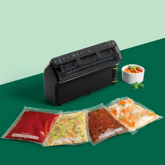 FoodSaver Elite All-in-One Liquid Plus Vacuum Sealer with Bags and Roll Black image {10}