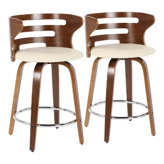 Set of 2 Cosini Upholstered Counter Height Barstools - Lumisource image {13}