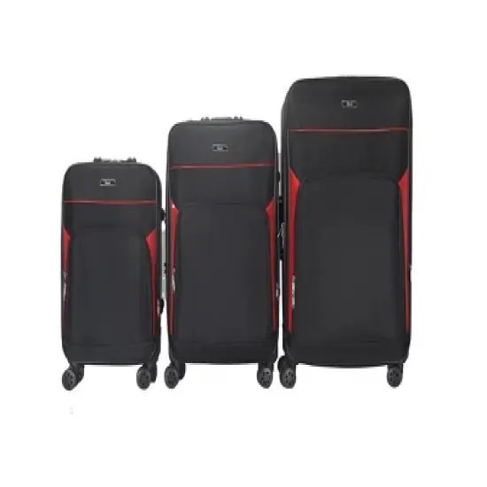 Jane Soft Shell Lightweight Expandable 360 Dual Spinning Wheels Combo Lock 28", 24", 20" 3 Piece Luggage Set image {1}