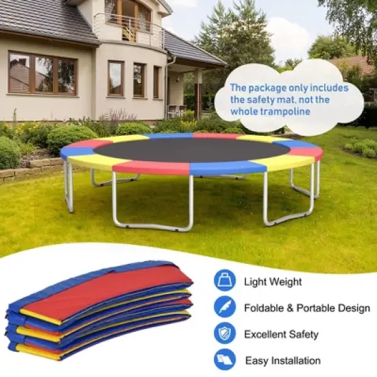 Costway 8/10/12/14/15/16FT Trampoline Replacement Safety Pad Universal Trampoline Cover image {5}