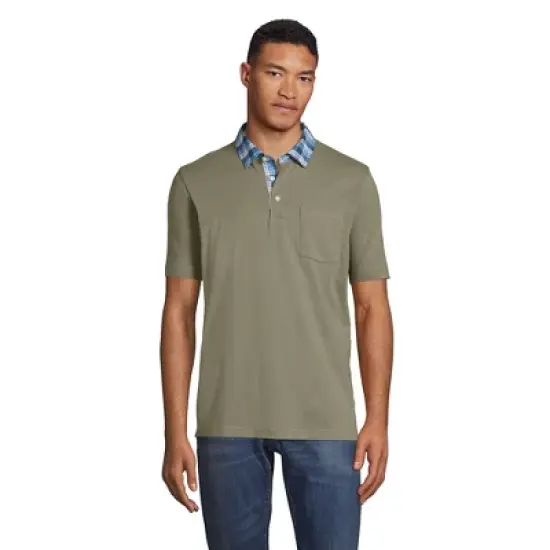 Lands' End Lands' End Men's Super-T Short Sleeve Polo Shirt image {4}