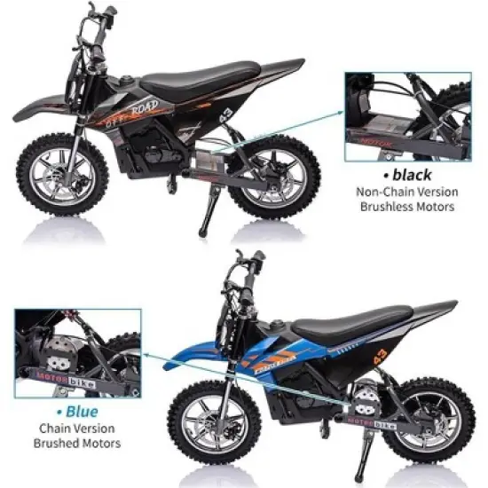36V Kids Ride on Dirt Bike,15.5MPH Fast Speed Electric Battery-Powered Off-Road Motorcycle 500W Brushed Motor image {4}