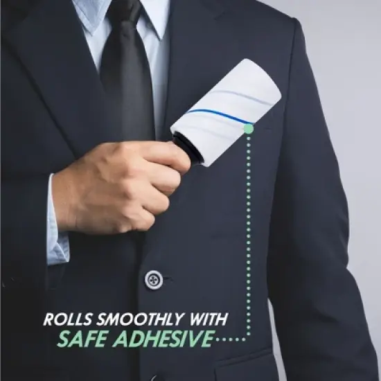 Elitra Lint Roller with Reusable Handle, Extra Sticky Pet Hair Remover with E-Z Peel Sheets - 90 Sheets with 4 Refills (450 Total), Adhesive Roller image {1}