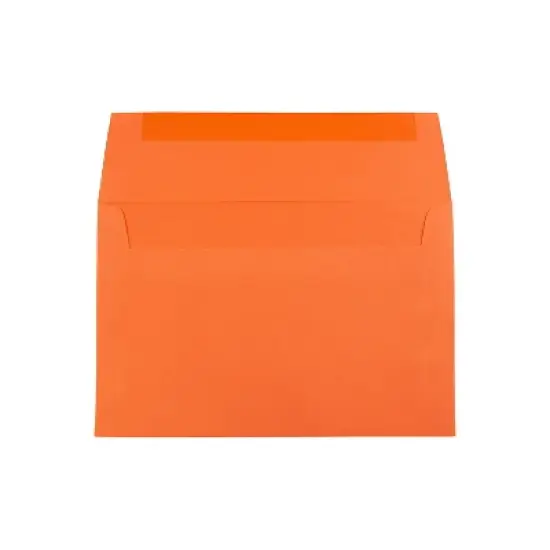 JAM Paper A8 Colored Invitation Envelopes 5.5 x 8.125 Orange Recycled 25/Pack (95740) image {1}