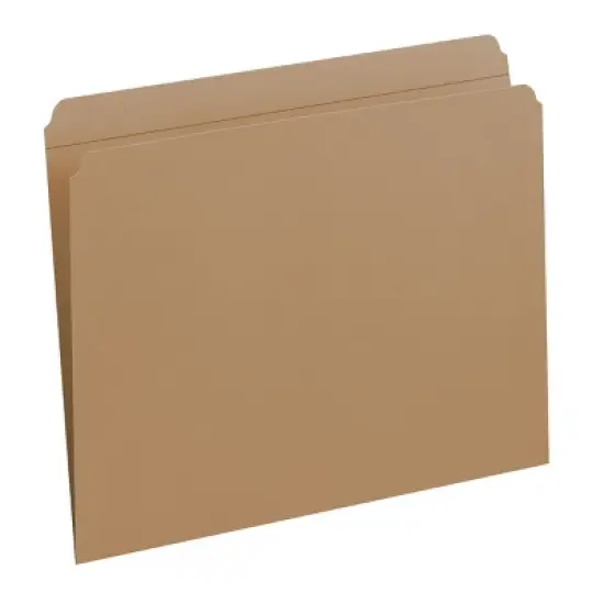 Smead File Folder, Reinforced Straight-Cut Tab, Letter Size, Kraft, 100 Per Box (10710) image {4}