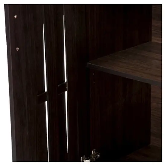 Excel Modern and Contemporary Sideboard Storage Cabinet - Dark Brown - Baxton Studio image {3}