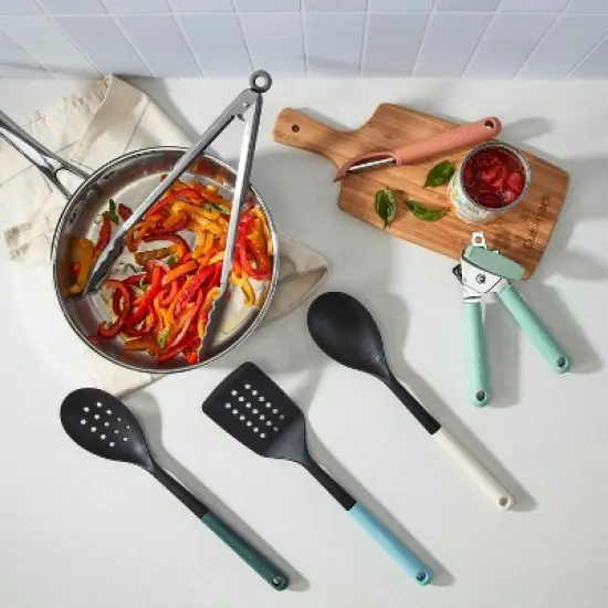 Cuisinart 6pc Gourmet Complete Tool and Gadget Set Green: Nylon Cooking Utensils, Dishwasher-Safe, Hanging Storage image {2}