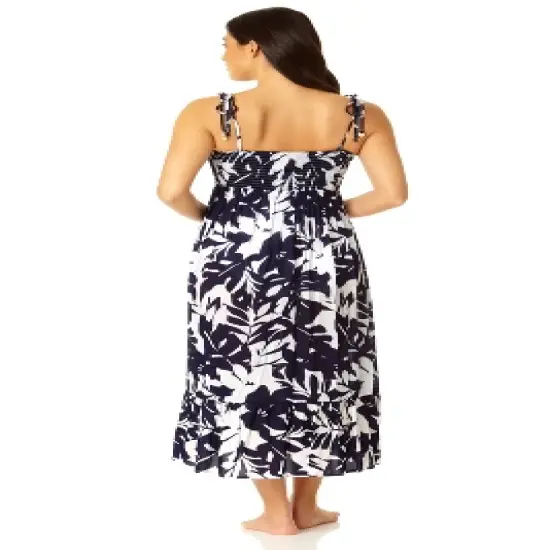 Anne Cole - Women's Smocked Shoulder Tie Dress image {1}