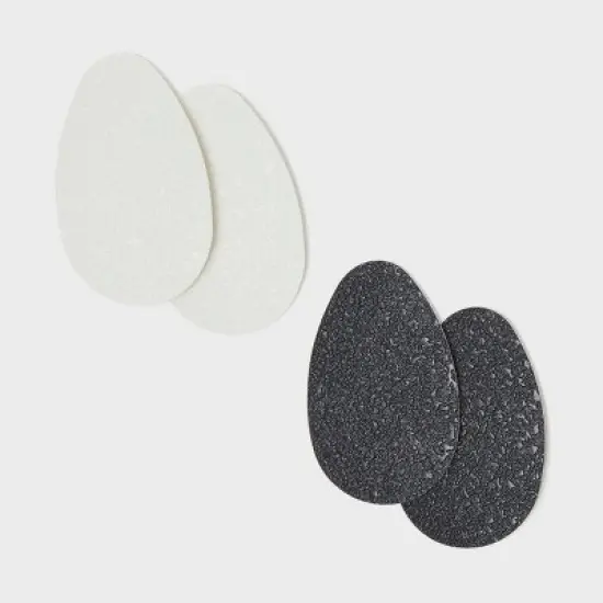 Fab Feet Women's by Foot Petals No-Slip Treads Shoe Pads Black/White - 2 pairs image {1}