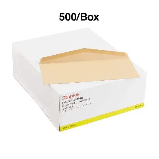 HITOUCH BUSINESS SERVICES Gummed #12 Business Envelopes 4 3/4" x 11" Kraft 500/Box SPL485461 image {3}