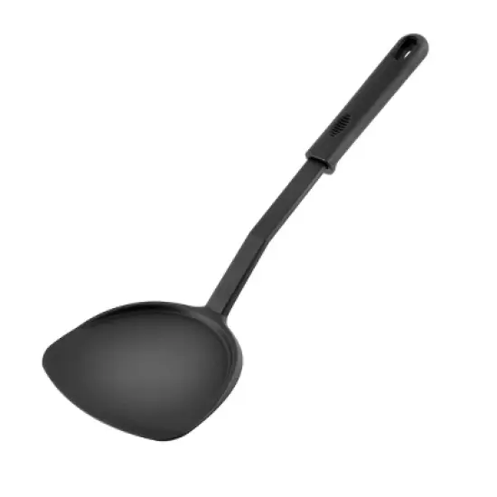 Unique Bargains Cooking Non-stick Hanging Heat Resistant Pancake Turner Spatula Black 1 Pcs image {3}