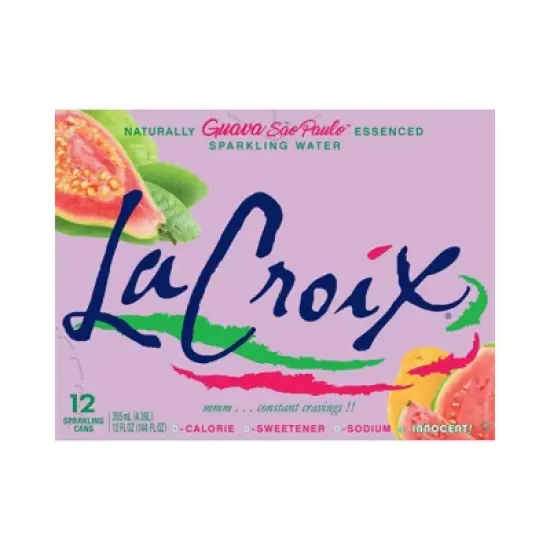 La Croix Guava Sao Paulo Sparkling Water - Case of 2/12 pack, 12 oz image {2}