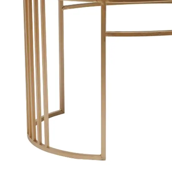 Glam Velvet Oval Bench - Olivia & May image {3}