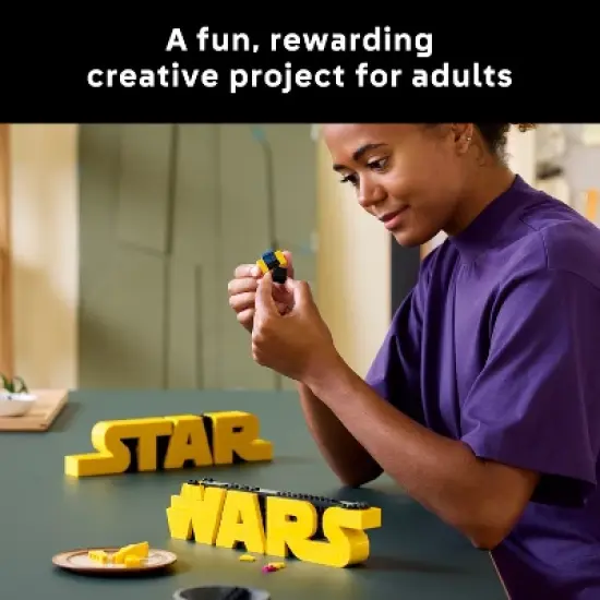 LEGO Star Wars Brick-Built Star Wars Logo, Collectible Building Kit 75407 image {2}