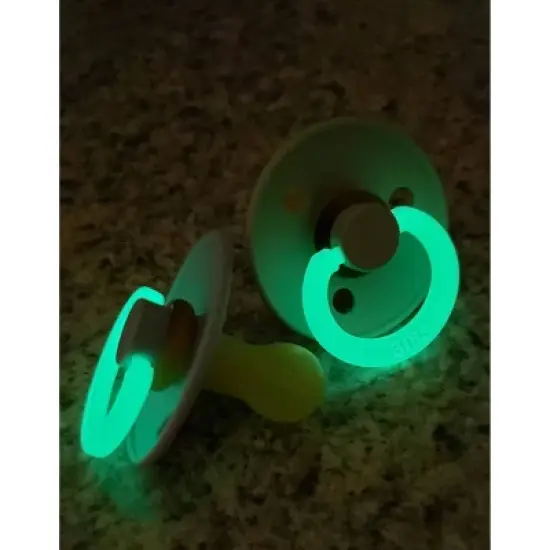 Bibs Glow in the Dark Latex Pacifier - 2pk image {7}