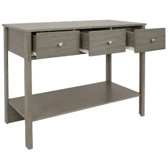 Sunnydaze MDF Indoor Entryway Console Table with 3 Drawers - 30" H - Thunder Gray image {8}