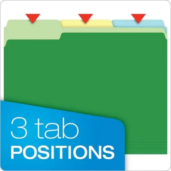 Pendaflex DoubleStuff File Folders 1/3 Cut Letter Assorted 50/Pack 54460 image {2}