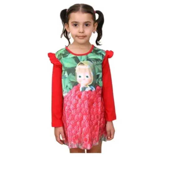 Masha and The Bear Long Sleeve Laundry Day Dress - Toddler image {2}