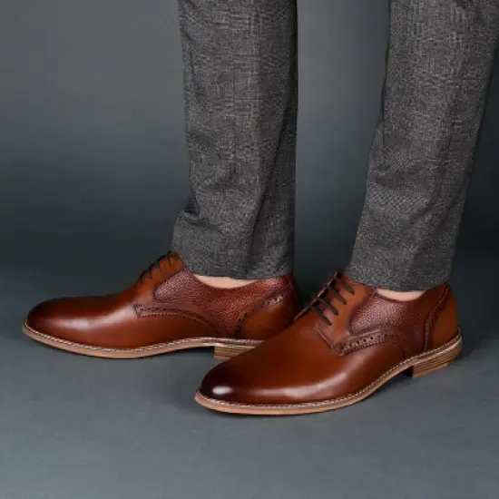 Thomas & Vine Medium and Wide Width Mens Clayton Tru Comfort Foam Lace-up Round Toe Derby image {8}