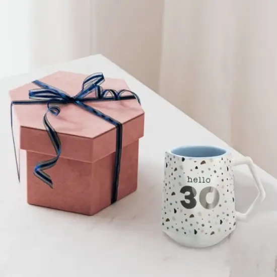 Pavilion Gift Company - Hello 30 - 17 oz Geometric Cup - Drinkware image {3}