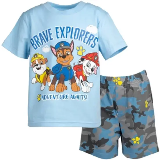 Paw Patrol Rocky Zuma Rubble T-Shirt and French Terry Shorts Outfit Set Toddler image {13}